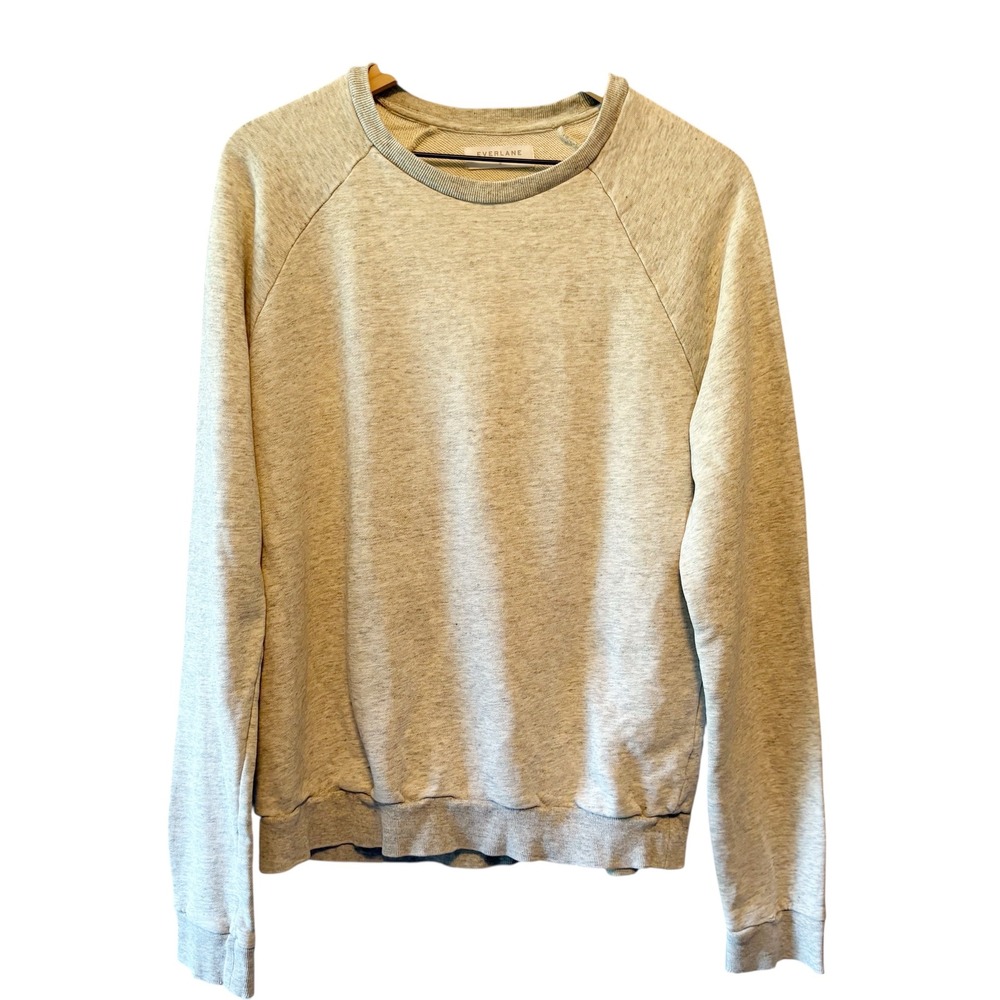 Everlane Women's Medium M Crew Neck Long Sleeve Gray Sweatshirt Casual